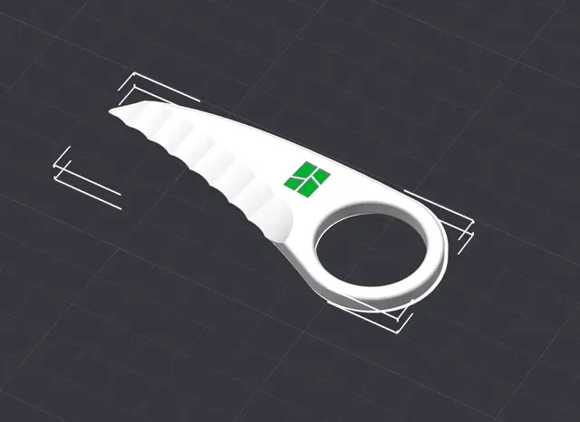Box opener plastic knife with teeth and bambu logo — Image 3 of 3
