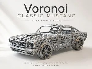 Voronoi Classic Mustang – 3D Printable Car Model