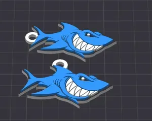 cute shark ,mark the shark keychain / necklace charm (free for commercial use)