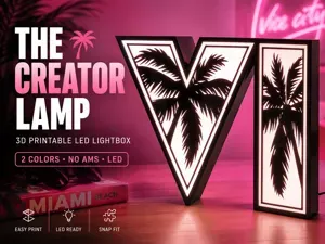 The GTA VI Creator Lamp – LED Lightbox Replica