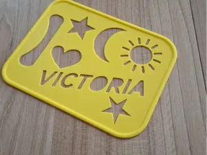 STENCIL PER DISEGNO CON NOME E FORMINE