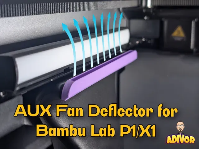 AUX Fan Deflector for Bambu Lab P1/X1