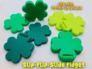 St Patricks Day Lucky Clover Slider + Flip Fidget