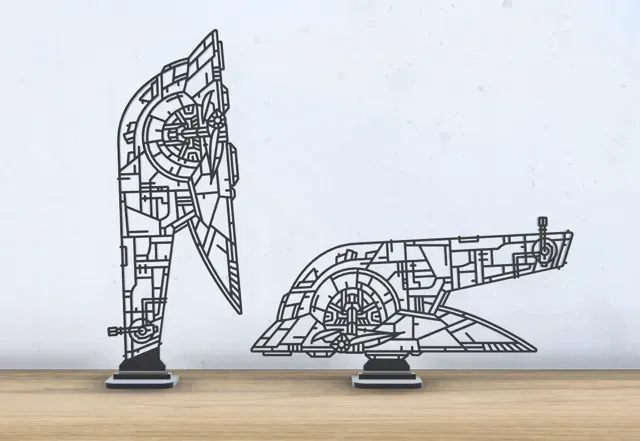 Slave 1 - Star Wars - With Stand