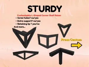 STURDY – Customizable L-Corner Shelf Riser