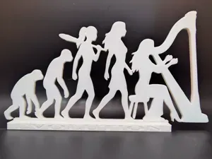 Human Evolution – Harp Player / Harpist Edition