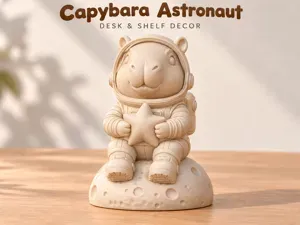 Capybara Astronaut | Cute Desk & Shelf Decor