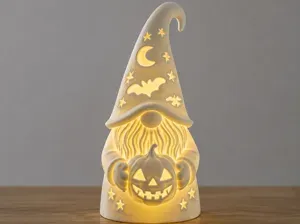 Halloween Wichtel – leuchtende Kürbis-Deko
