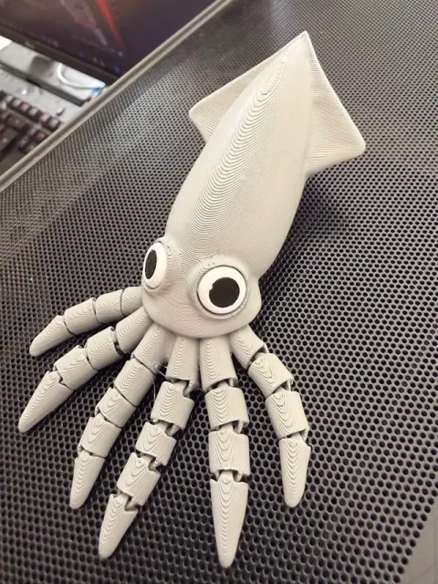Cute Flexi Squid – Print-in-Place Articulated Toy — Фото 14 из 14
