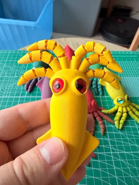 Cute Flexi Squid – Print-in-Place Articulated Toy — Фото 10 из 14