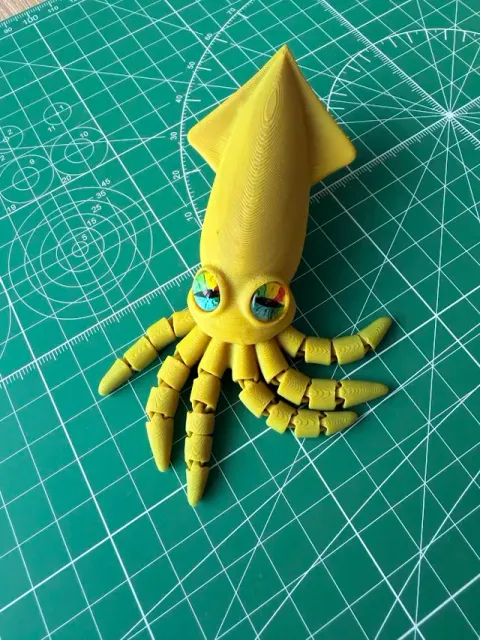 Cute Flexi Squid – Print-in-Place Articulated Toy — Фото 4 из 14