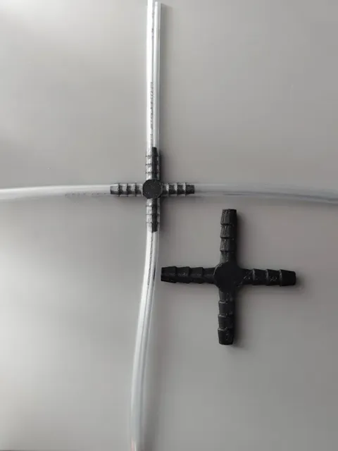 4-way Barbed Tube Connector - Metric - 4-12mm — Image 3 of 4