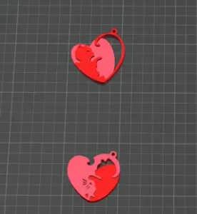 Cat Yin Yang Keychain