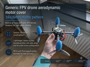 FPV Drone Aerodynamic Motor Cover - 16mm Pattern