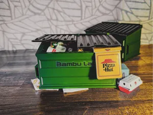 Desk Dumpster Bin - Desktop Storage Mini Trash Can