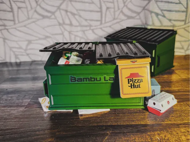 Desk Dumpster Bin - Desktop Storage Mini Trash Can