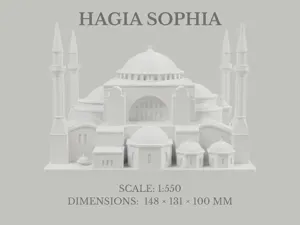 Hagia Sophia - Istanbul 3D Model 1:550