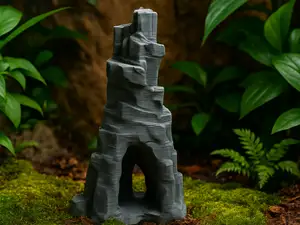 Tall rock hide and climb, Reptile decor