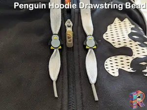 Penguin Hoodie Drawstring Bead