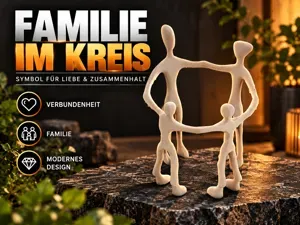 Familie im Kreis – Abstrakte Dekofigur