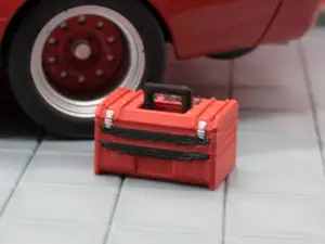 Miniature Toolbox for garage diorama, scale 1:18