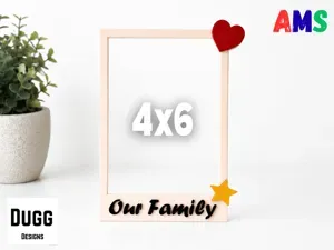 4×6 Magnetic Photo Frame | Low-Waste AMS Print