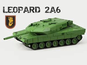 Leopard 2A6 German main battle tank 3D Model