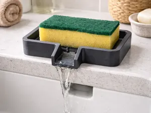 Self-draining sponge holder cuztomizable