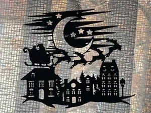Christmas Door sign Door frame-Window wallart V27