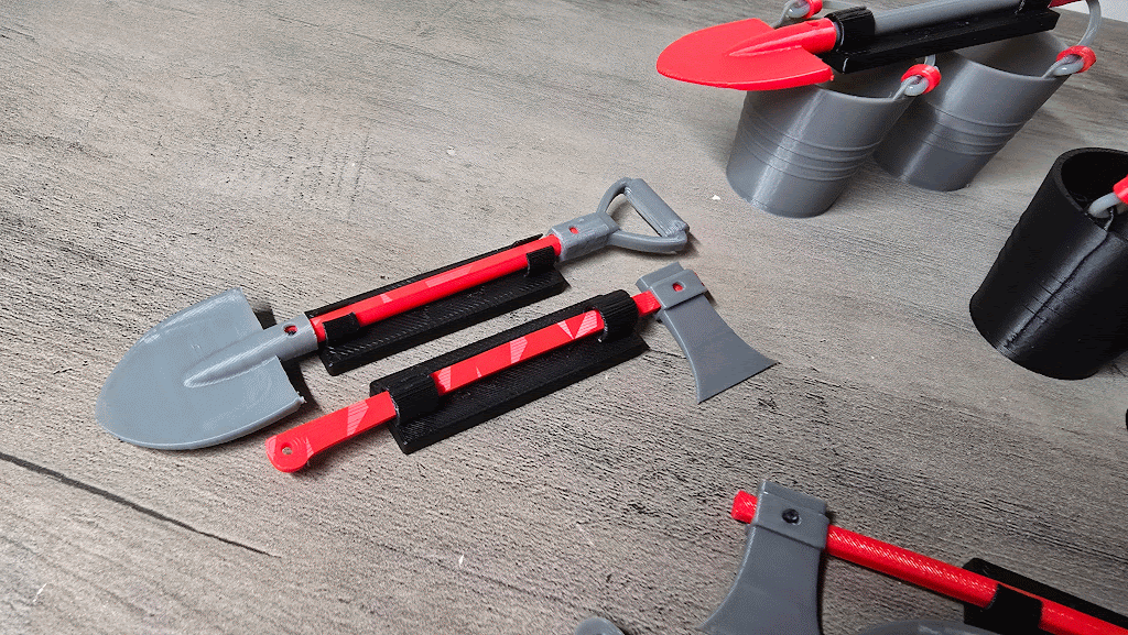RC Truck Accessories: Shovel, Axe and a Bucket!