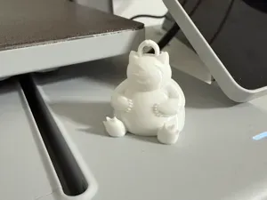 Cute mini Snorlax keychain