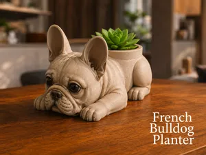 French Bulldog Planter | Decorative Animal Pot