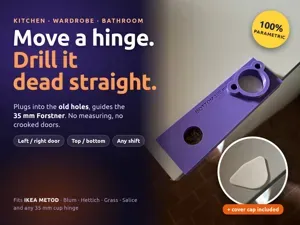 Hinge Relocation Jig + Cap – IKEA METOD & 35 mm