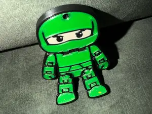 Green Ninja Flexi Figure, Print-in-Place (3-Color)