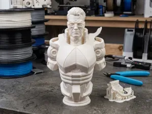 Fantasy armoured Hero Bust 3D Print Model