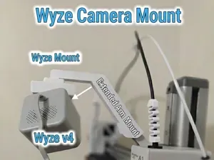 Wyze Cam v4 / OG A1 Mini Extended Arm Camera Mount
