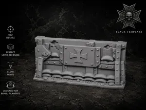 Black Templars Barricade - Tabletop Terrain
