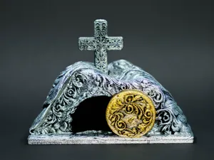 empty tomb scene – easter resurrection