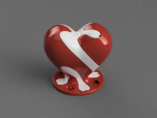 Small Heart Spiral vortex illusion fidget - v2.1 — Фото 10 из 10