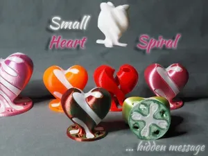 Small Heart Spiral vortex illusion fidget - v2.1