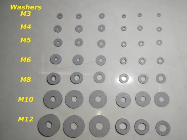 Washers M3 M4 M5 M6 M8 M10 M12