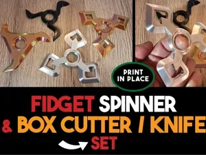 Fidget Spinner / Box Cutter / Knife SET v1