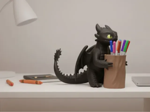 The night fury pencil holder
