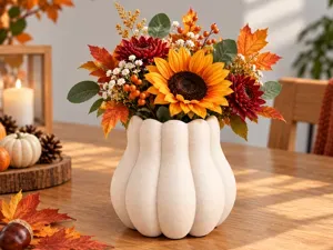 Autumn Pumpkin Vase – Fall Flower Box & Home Decor