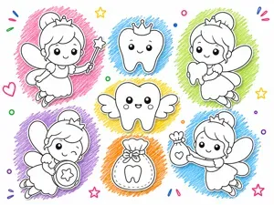 Colorea al Hada de los Dientes