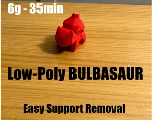 CUTE LOW-POLY BULBASAUR - 6g of filament