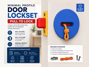 Compact Door Lockset | Pull-to-Lock