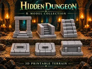 Chunky Stone Dungeon Door Terrain
