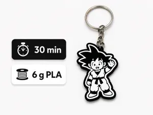 Llavero de Goku saludando – 2D / Multicolor