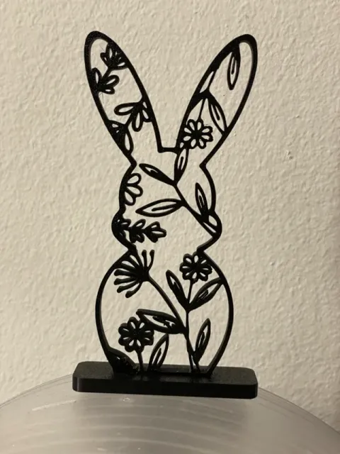 Floral Easter Bunny Sculpture Deco / Floral rabbit Sclupture with stand / Oster Hase — Фото 2 из 4